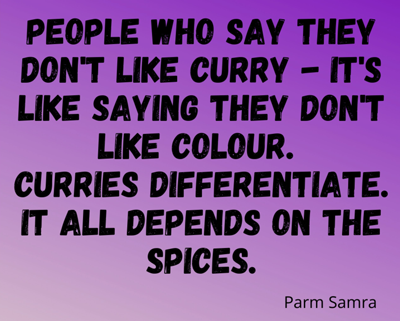 Quote about liking curry.